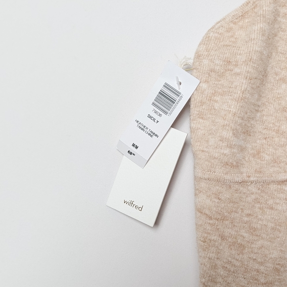 NWT WILFRED Sicily Set Cardigan XS Bustier Tank Top M Heather Tannin Aritzia - Picture 15 of 15